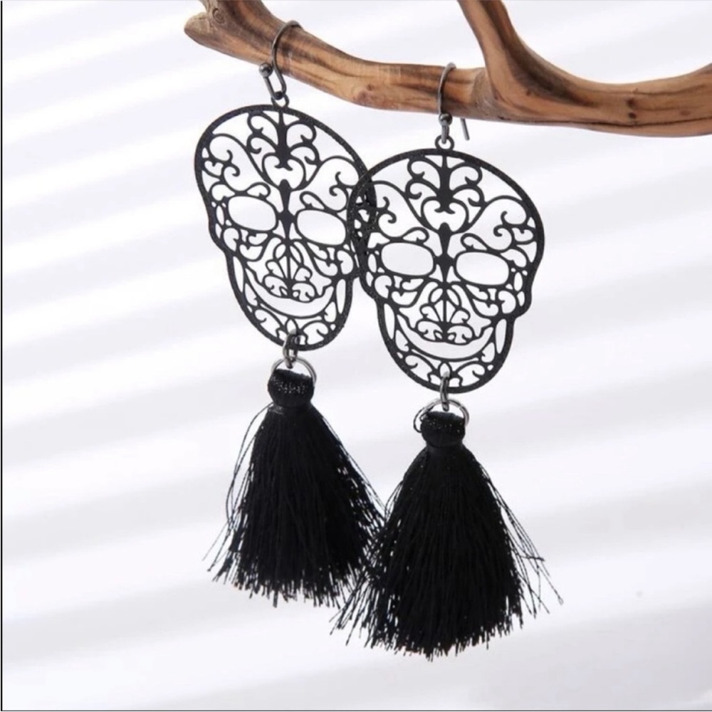 New Skeleton Tassel Drop Earrings
